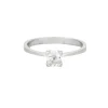 Bague solitaire or gris ornée d'un diamant