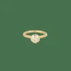 BAGUE SOLITAIRE OR JAUNE ET DIAMANT