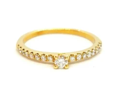 Bague Solitaire Or jaune Diamant