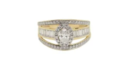 Bague solitaire or jaune et diamant certifié
