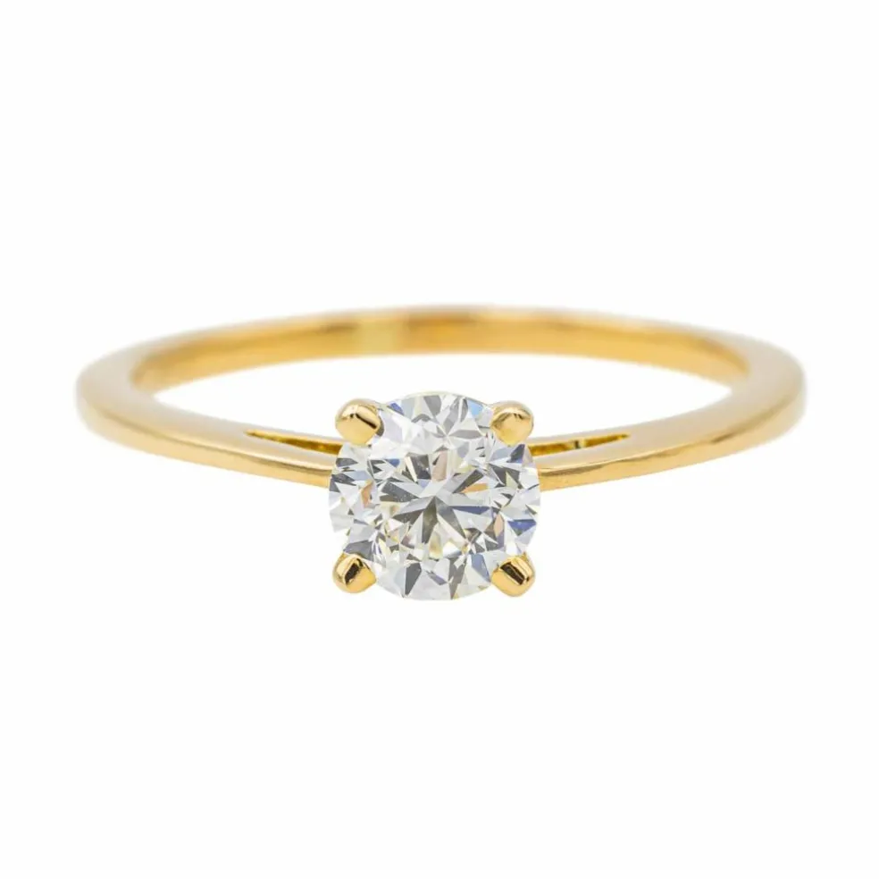 Bague Solitaire Or jaune Diamant