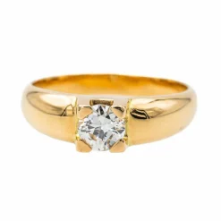 Bague Solitaire Or jaune Diamant