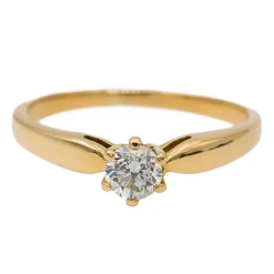 Bague Solitaire Or jaune Diamant