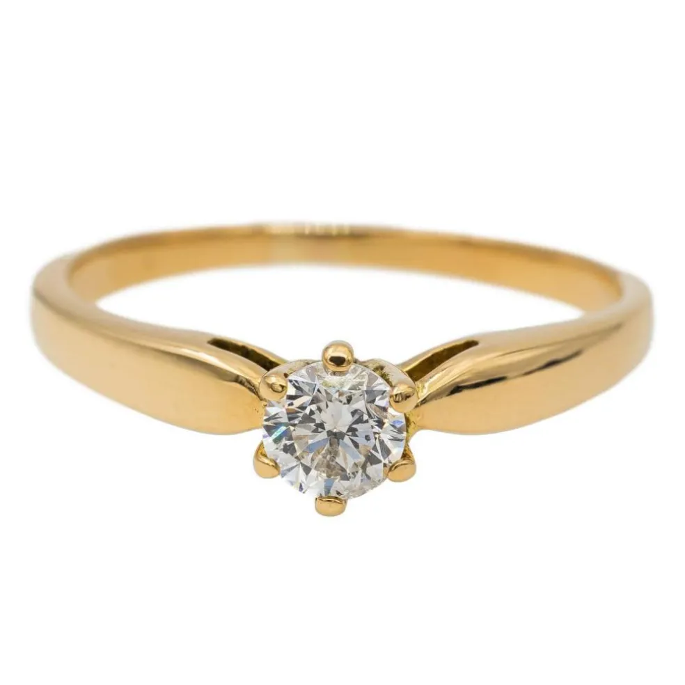 Bague Solitaire Or jaune Diamant