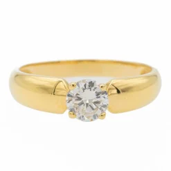 Bague Solitaire Or jaune Diamant