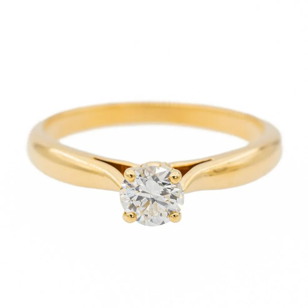 Bague Solitaire Or jaune Diamant