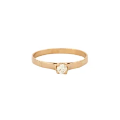 Bague solitaire Or jaune Diamant