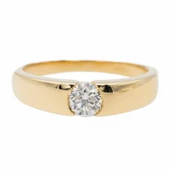 Bague Solitaire Or jaune Diamant