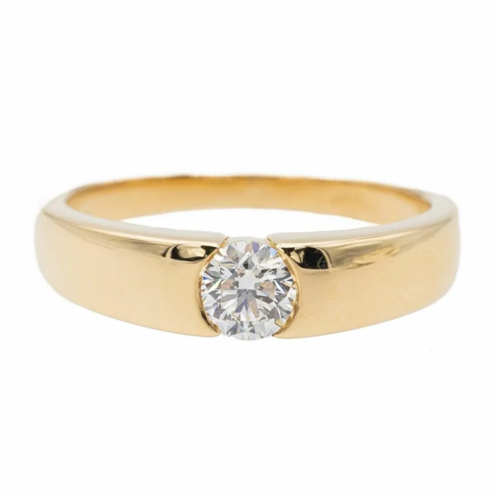 Bague Solitaire Or jaune Diamant