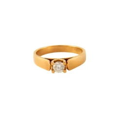 Bague Solitaire Or jaune Diamant 0.26ct