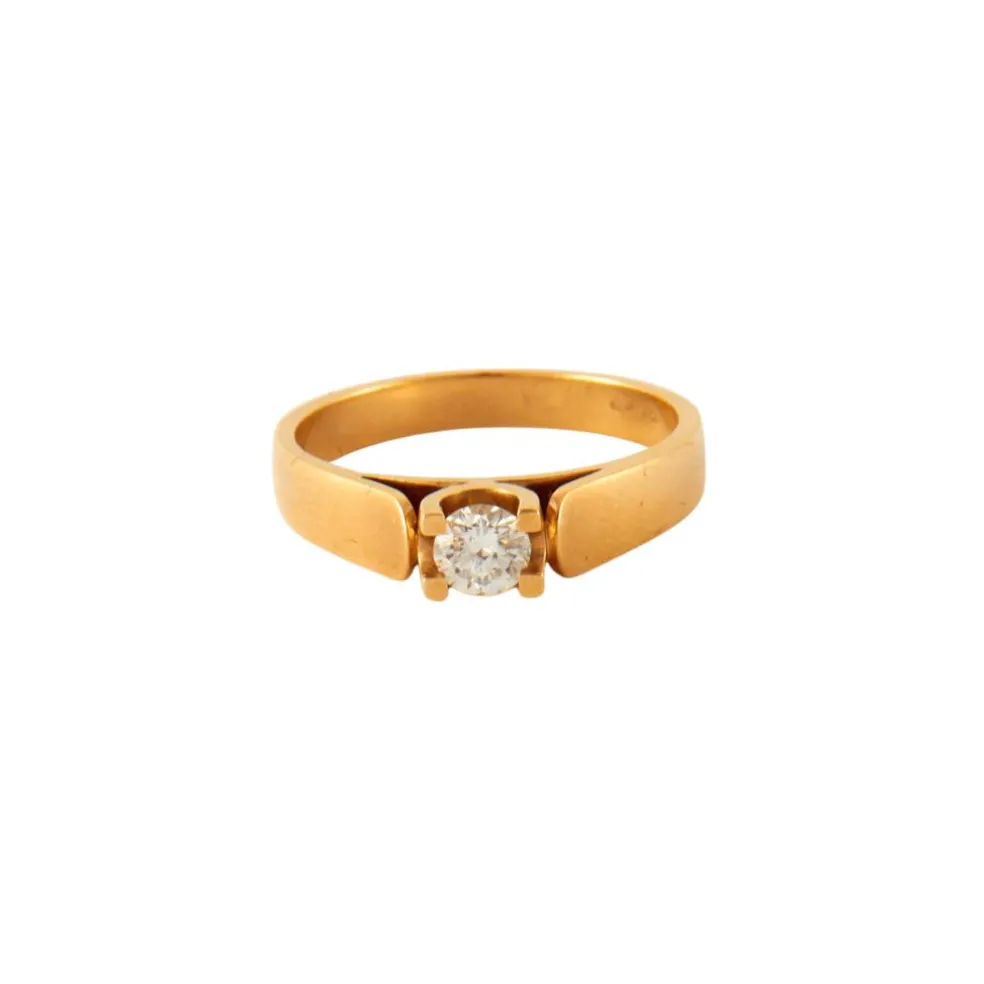 Bague Solitaire Or jaune Diamant 0.26ct