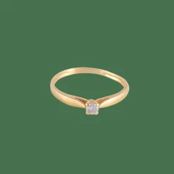 Bague Solitaire or jaune Diamant 0.10ct