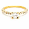 Bague Solitaire Or jaune Diamant