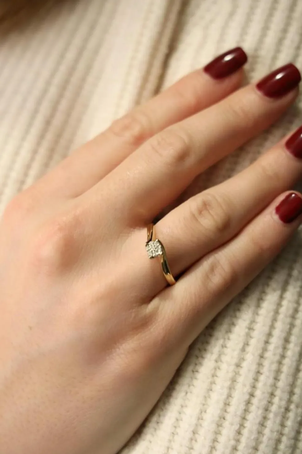 Bague Solitaire Or jaune Diamant