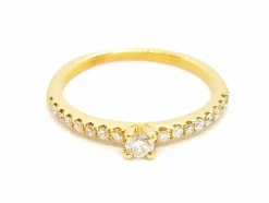 Bague Solitaire Or jaune Diamant