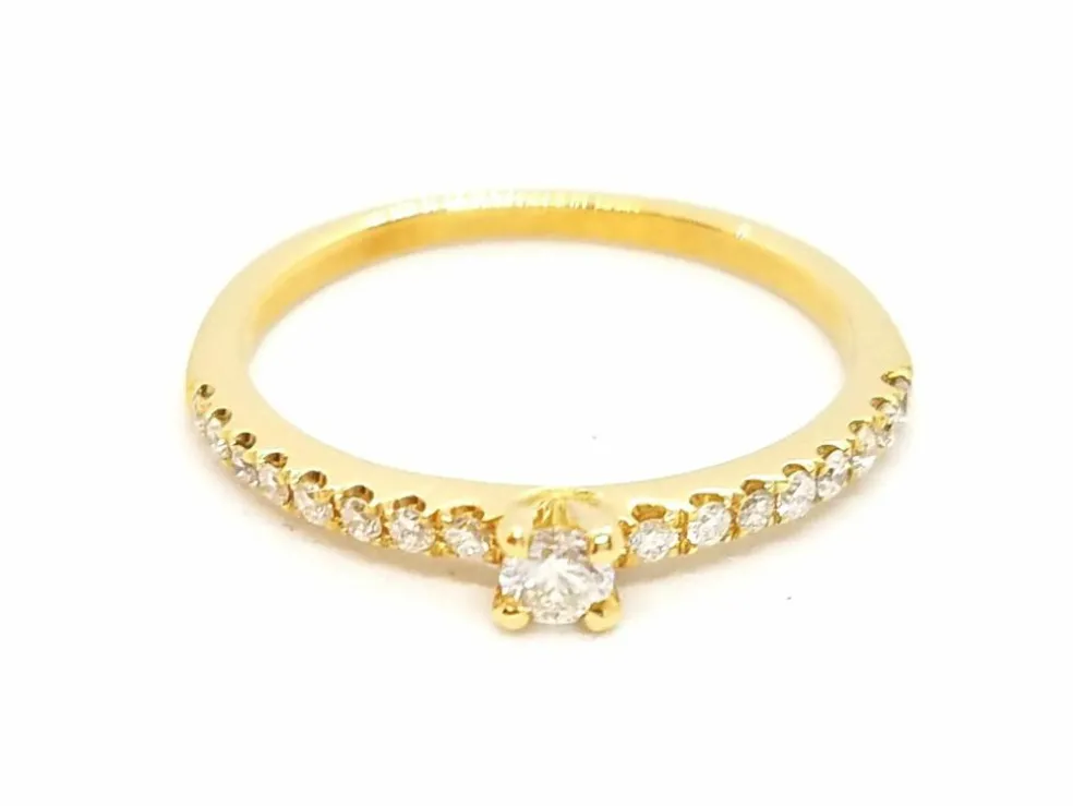 Bague Solitaire Or jaune Diamant