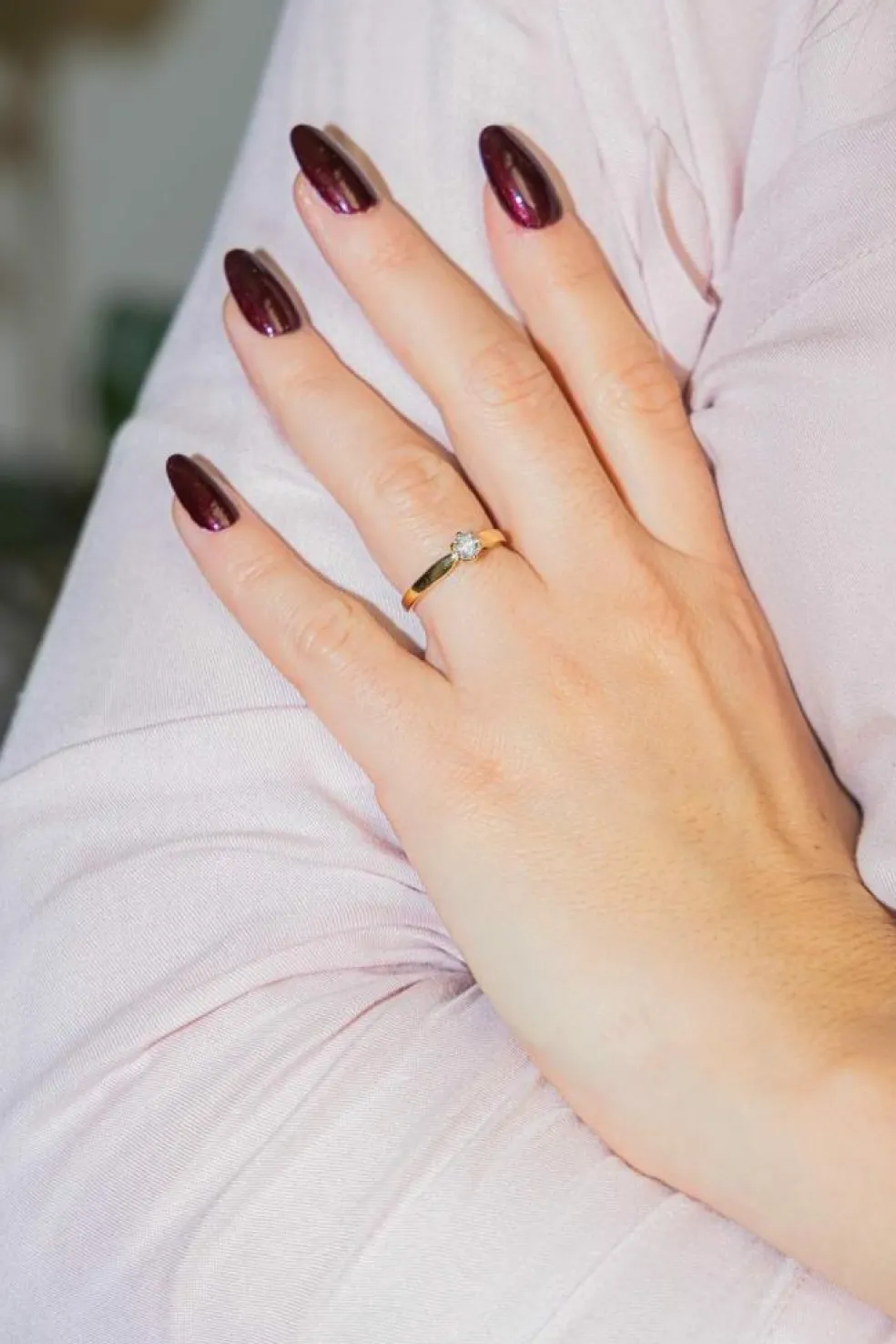 Bague Solitaire Or jaune Diamant