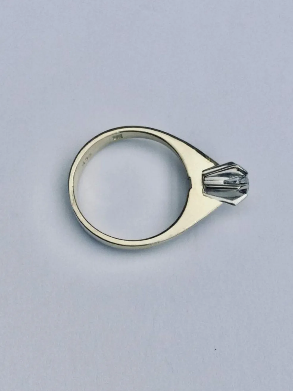 Bague Solitaire Or Jaune Diamant 0.16ct