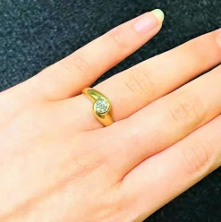 Bague Solitaire Or jaune & Diamant