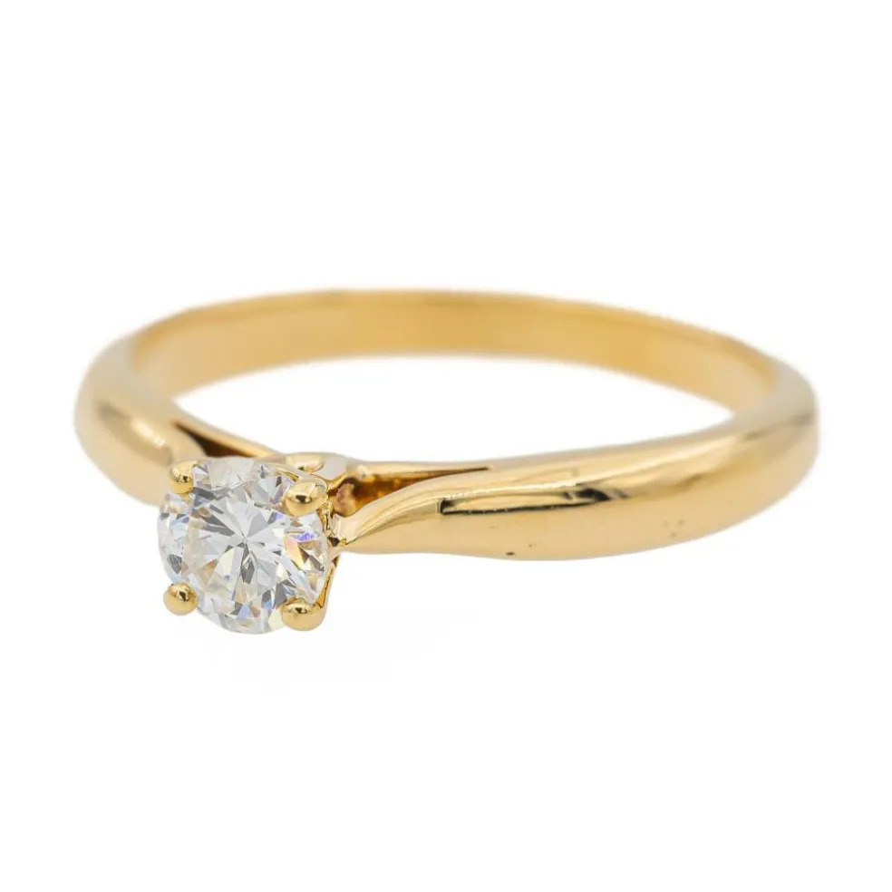 Bague Solitaire Or jaune Diamant