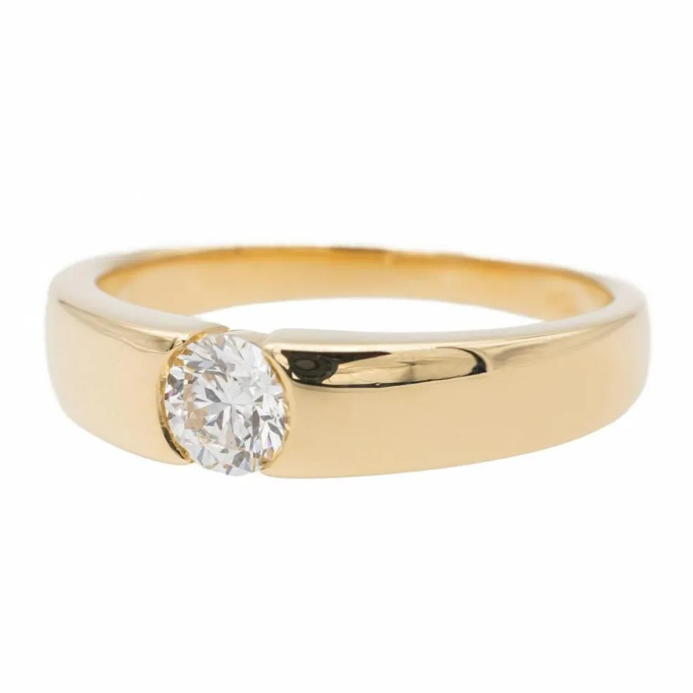 Bague Solitaire Or jaune Diamant