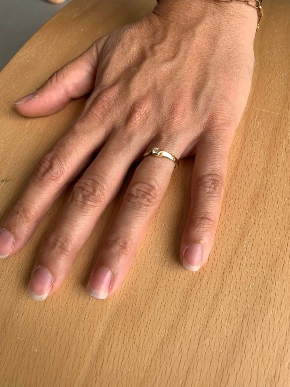 Bague Solitaire Or Jaune Diamant 0.13ct