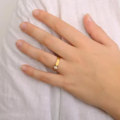 Bague Solitaire Or jaune Diamant 0.26ct
