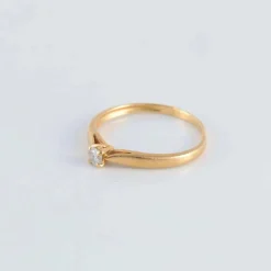Bague Solitaire or jaune Diamant 0.10ct