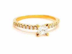Bague Solitaire Or jaune Diamant