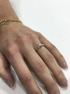 Bague Solitaire Or Jaune Diamant 0.14ct