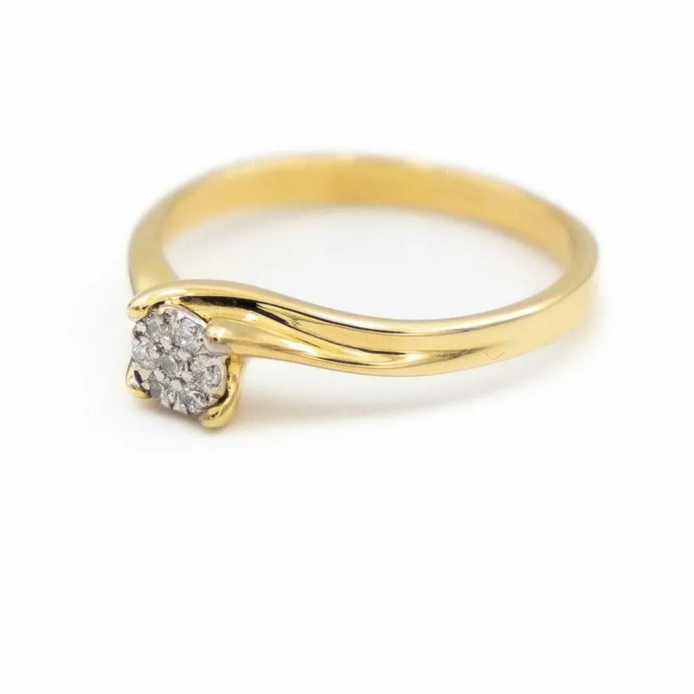Bague Solitaire Or jaune Diamant