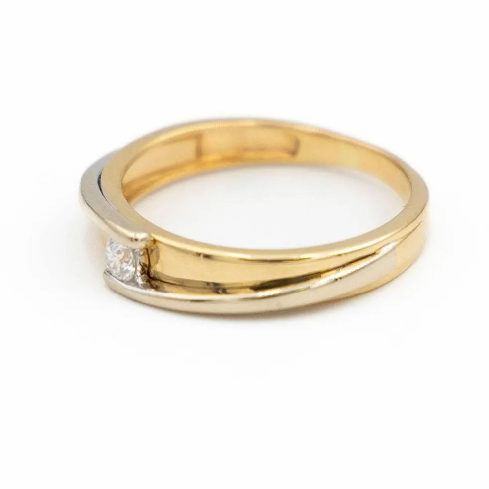 Bague Solitaire Or jaune Diamant