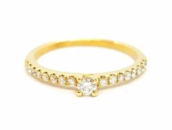 Bague Solitaire Or jaune Diamant
