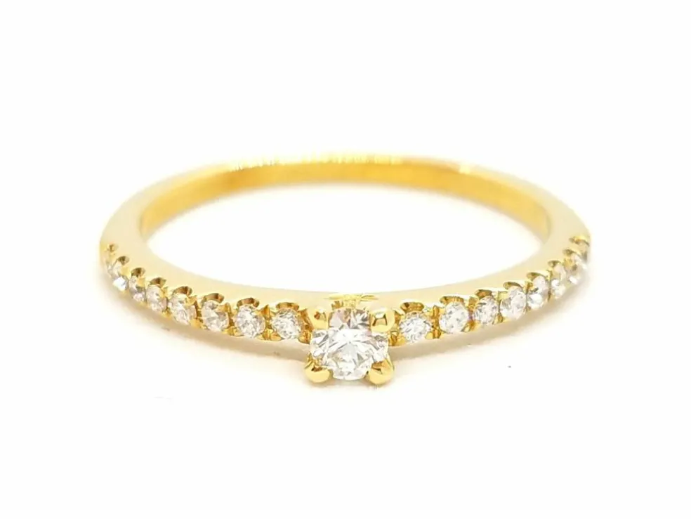 Bague Solitaire Or jaune Diamant
