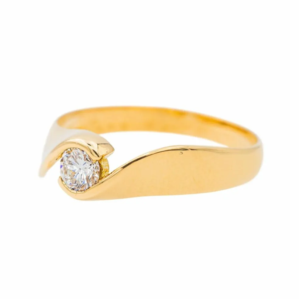 Bague Solitaire Or jaune Diamant