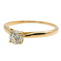 Bague Solitaire Or jaune Diamant