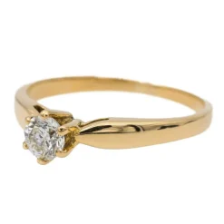 Bague Solitaire Or jaune Diamant