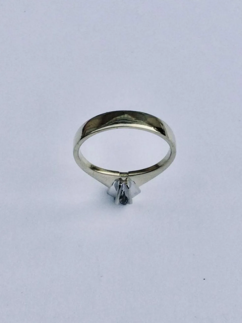 Bague Solitaire Or Jaune Diamant 0.16ct