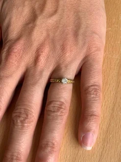 Bague Solitaire Or Jaune Diamant 0.30ct