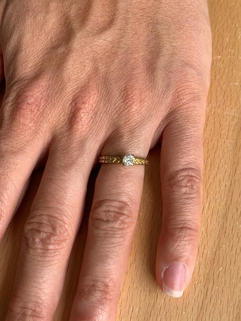 Bague Solitaire Or Jaune Diamant 0.30ct