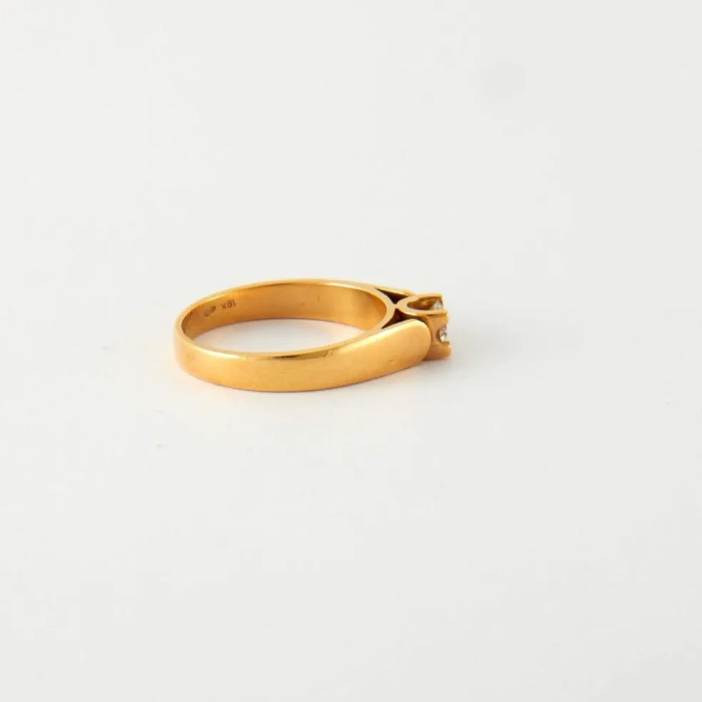 Bague Solitaire Or jaune Diamant 0.26ct