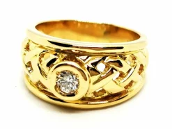 Bague Solitaire Or jaune Diamant