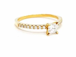 Bague Solitaire Or jaune Diamant