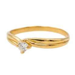 Bague Solitaire Or jaune Diamant