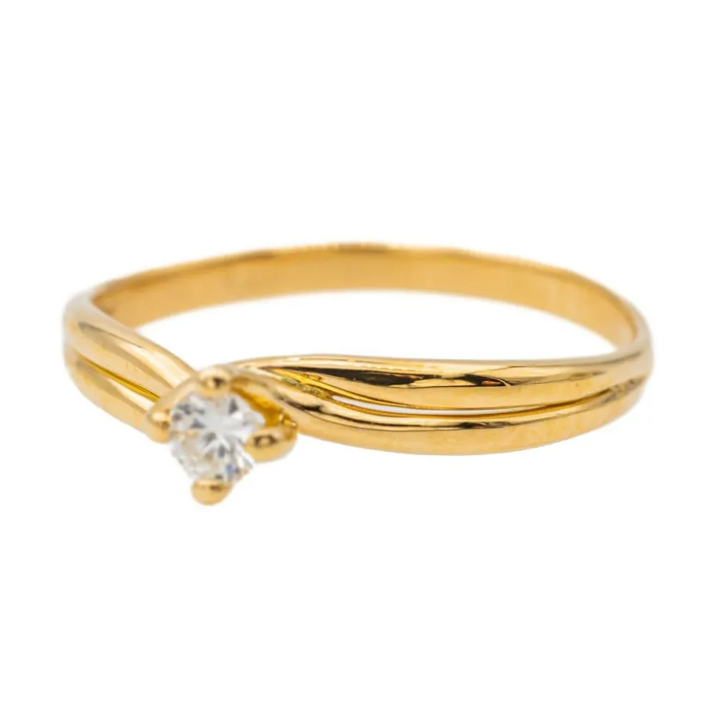 Bague Solitaire Or jaune Diamant