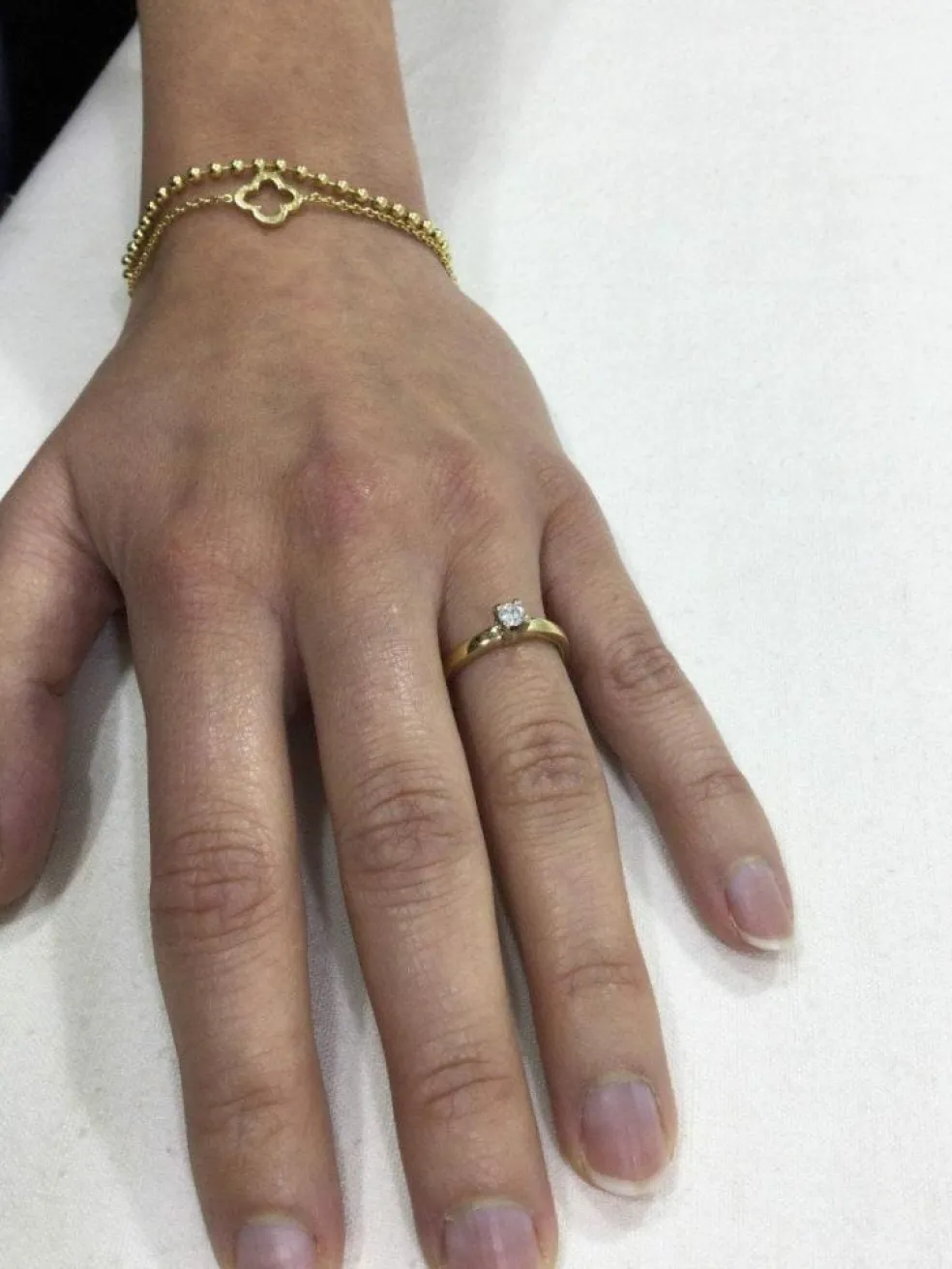 Bague Solitaire Or Jaune Diamant 0.14ct