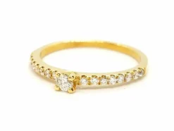 Bague Solitaire Or jaune Diamant