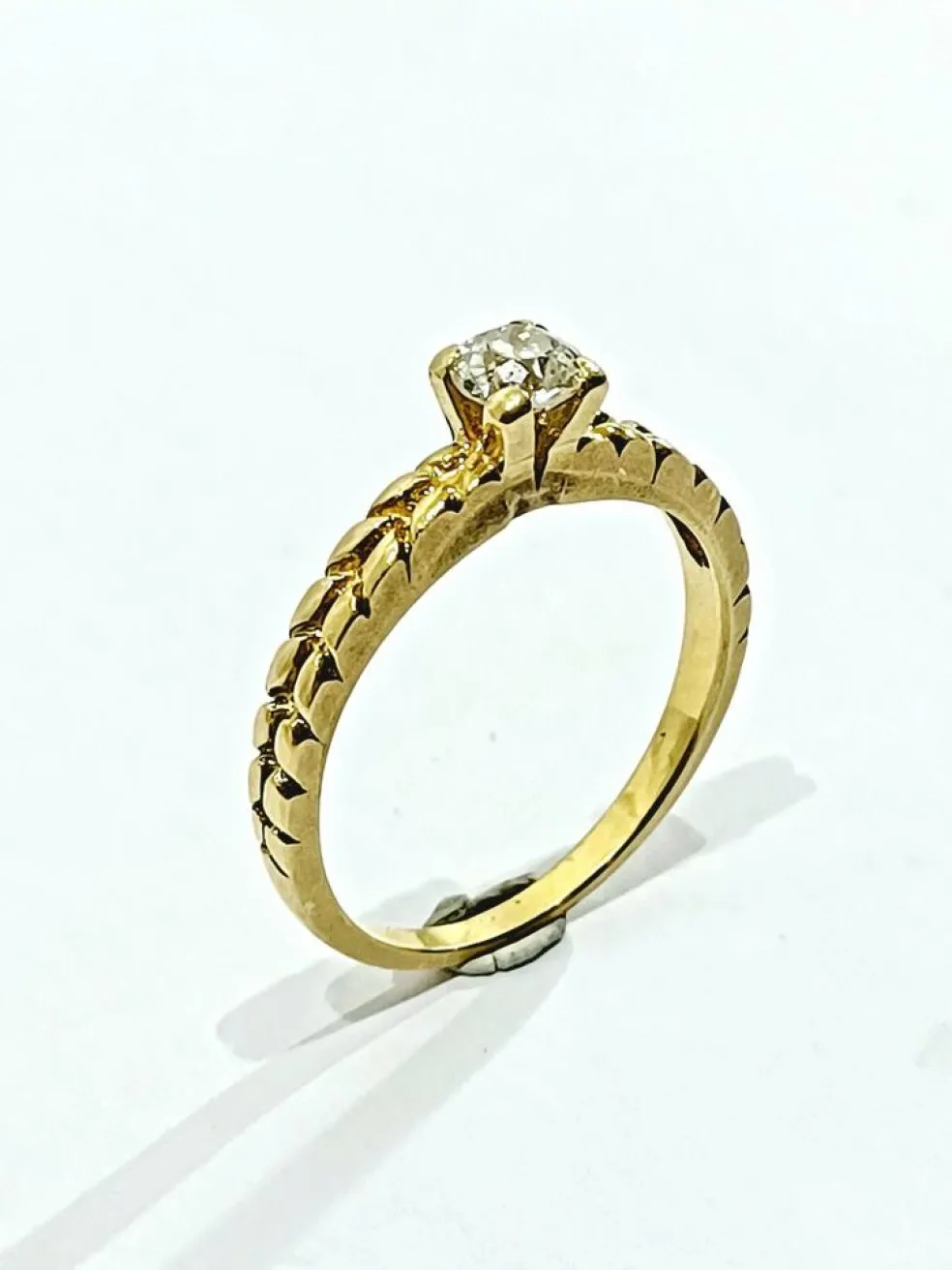 Bague Solitaire Or Jaune Diamant 0.30ct