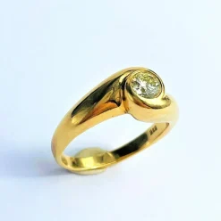 Bague Solitaire Or jaune & Diamant