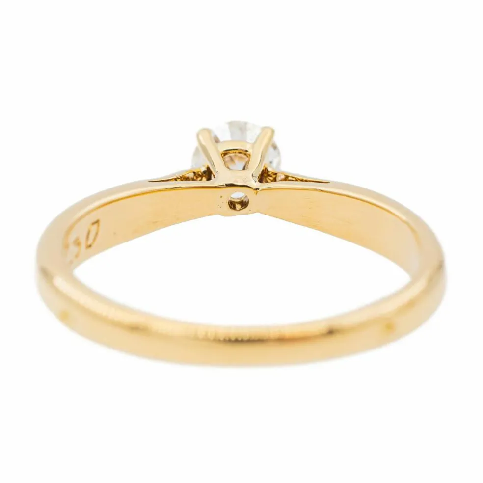 Bague Solitaire Or jaune Diamant